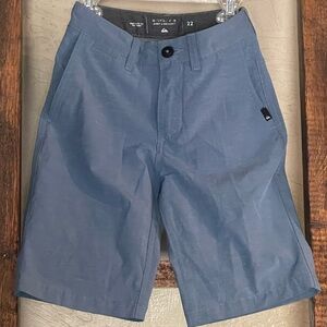 Boys size 8S/22 blue amphibian Quiksilver shorts.